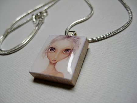 Kaila scrabble tile pendant