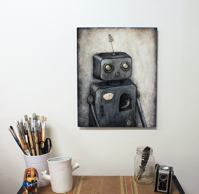 Robot art painting by Cagey Bee